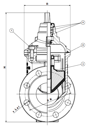 Клиновая задвижка 111 UG (DN 40-300)