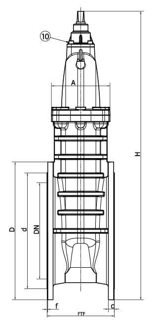 Клиновая задвижка 111 UG (DN 350-500)