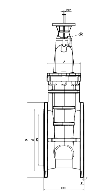 Клиновая задвижка 111 UG/986 (DN 350-500)