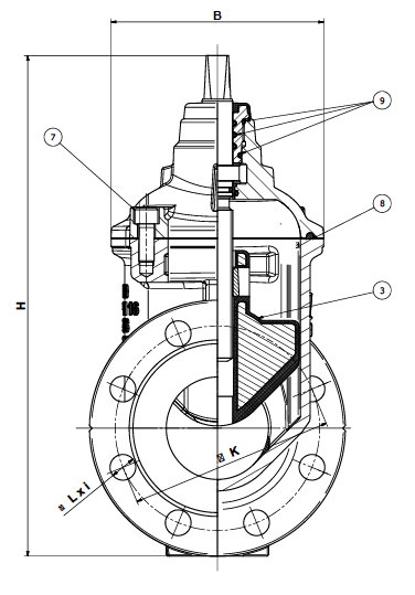 Клиновая задвижка 111 UG/G, 112 UG/G (DN 40-300)