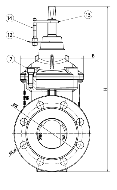 Клиновая задвижка 111 UG/134, 112 UG/134 (DN 40-300)