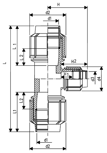 Тройник редукционный компрессионный GEORG FISCHER