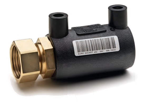 Муфта соединительная электросварная латунь-ПЭ со свободной гайкой EUROSTANDARD SDR 7,4 - PN 25