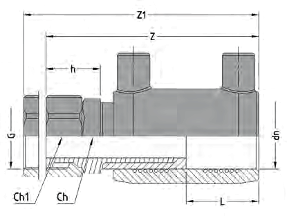 Муфта соединительная электросварная латунь-ПЭ со свободной гайкой EUROSTANDARD SDR 7,4 - PN 25