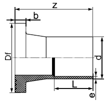 Втулка под фланец литая спигот POLYPLASTIC