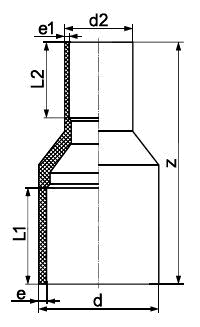 Переход литой/муфта редукционная литая спигот POLYPLASTIC