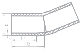 Отвод 22,5° ПЭ 100 SDR11