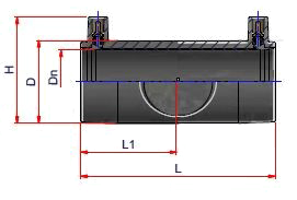 Муфта электросварная удлиненная PE100 SDR11 PFA/PN16