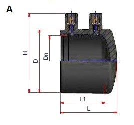 Заглушка электросварная NUPIGECO PE100 SDR11 PFA/PN14