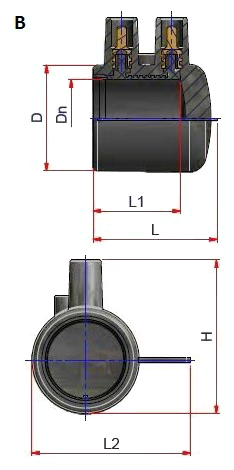 Заглушка электросварная NUPIGECO PE100 SDR11 PFA/PN15