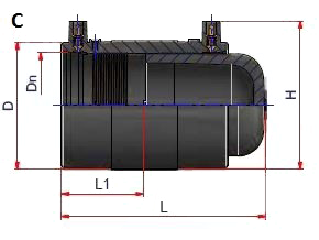 Заглушка электросварная NUPIGECO PE100 SDR11 PFA/PN16