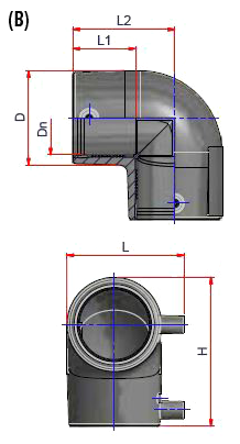 Отвод 90° электросварной PE100 SDR11 PFA/PN15