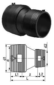 Переход электросварной ПЭ 100 SDR 11